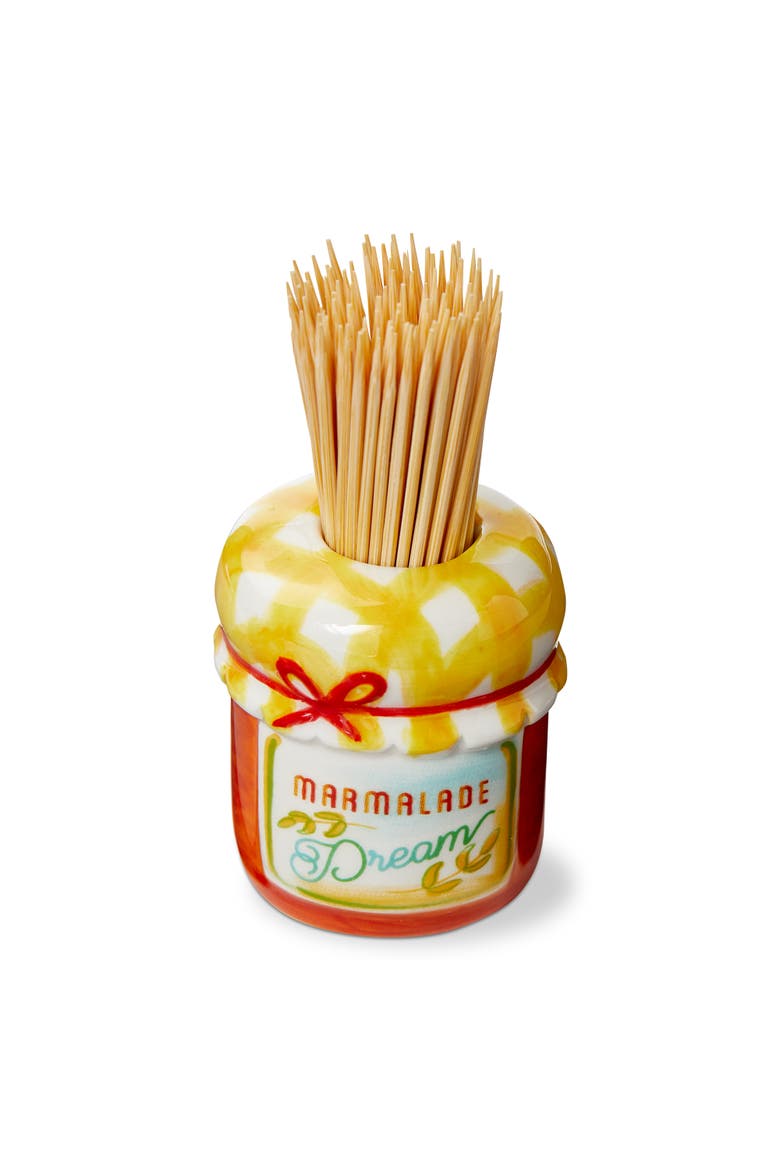 Jam Jar Toothpick Holder Set Stylish Kitchen Accessory, Main, color, Red