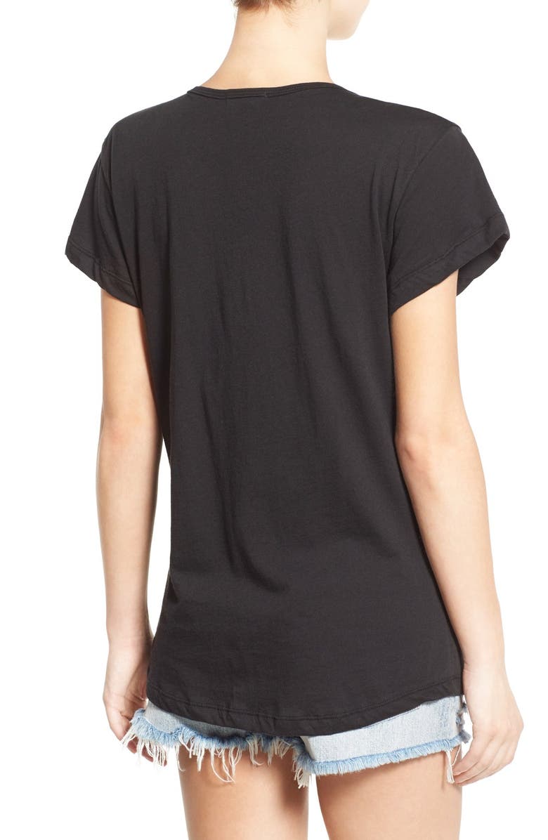 LNA V-Neck Strap Detail Cotton Tee, Alternate, color, 