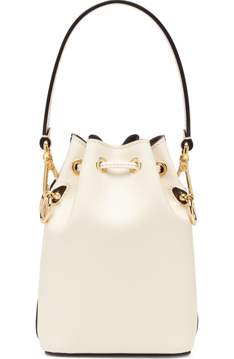 Fendi Small Mon Tresor Leather Bucket Bag, Alternate, color,