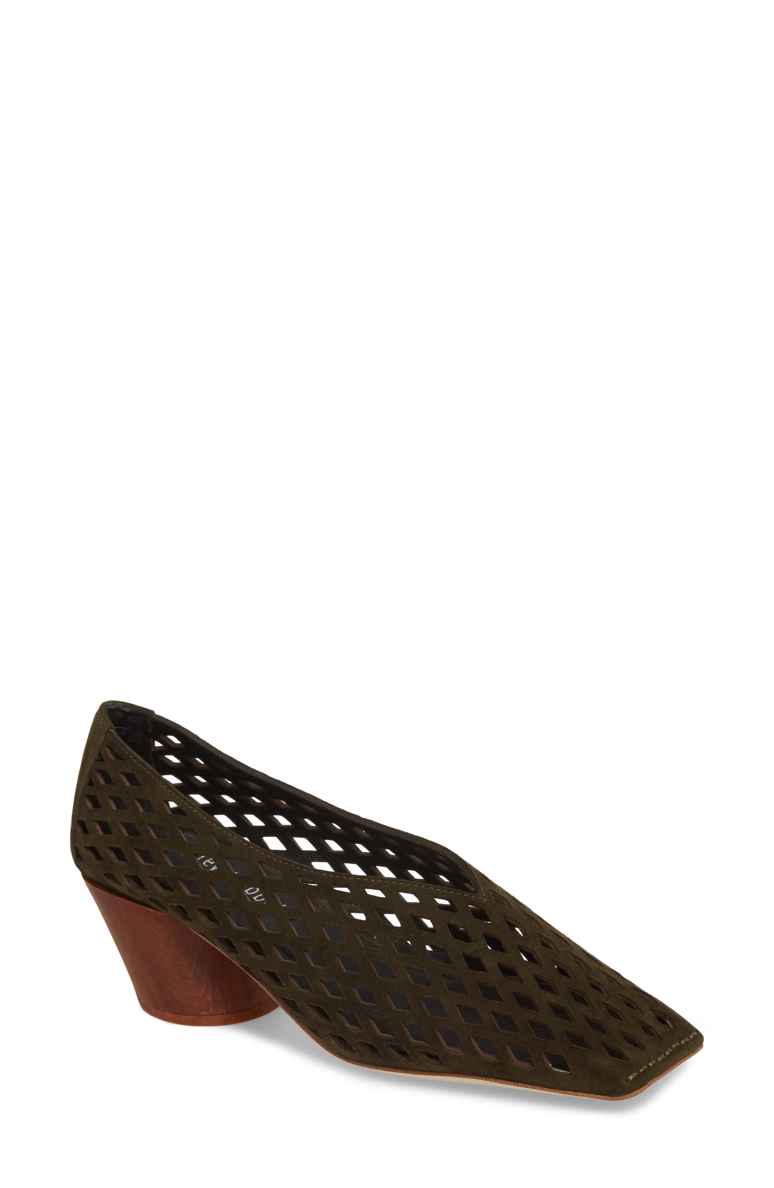 Vanira Vamp Cutout Pump, Main, color, KHAKI SUEDE