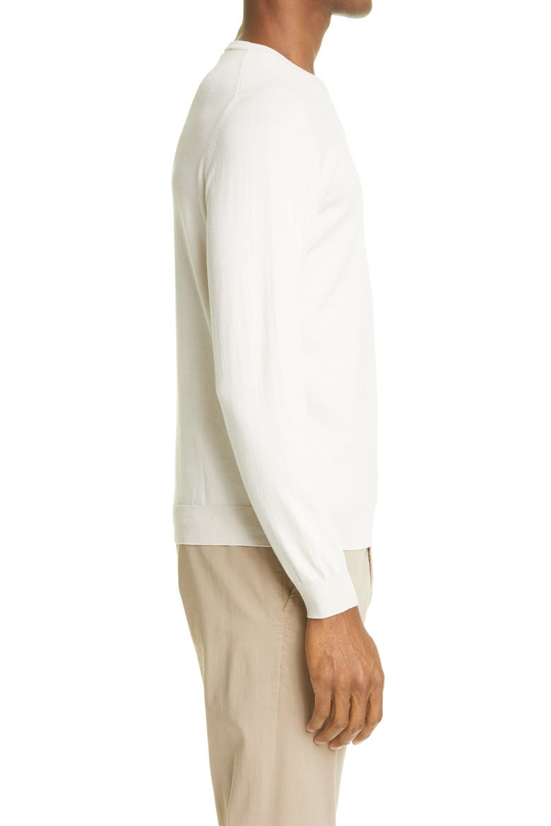 Cotton Crewneck Pullover, Alternate, color, CREAM