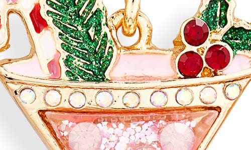 Leith Peppermint Martini Earrings In Gold