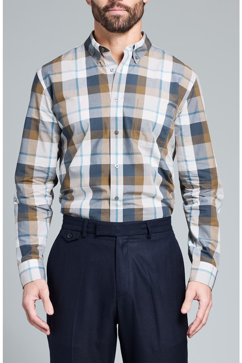 Tuscumbia Bold Plaid Button-Down Shirt, Main, color, BLUE MULTI