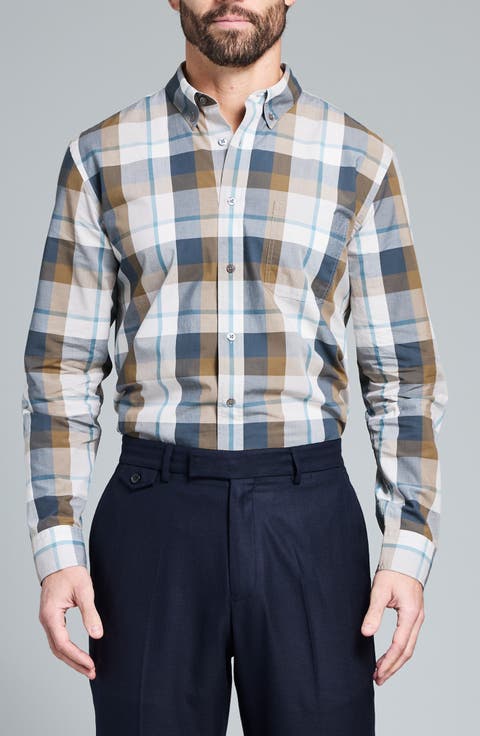 Tuscumbia Bold Plaid Button-Down Shirt