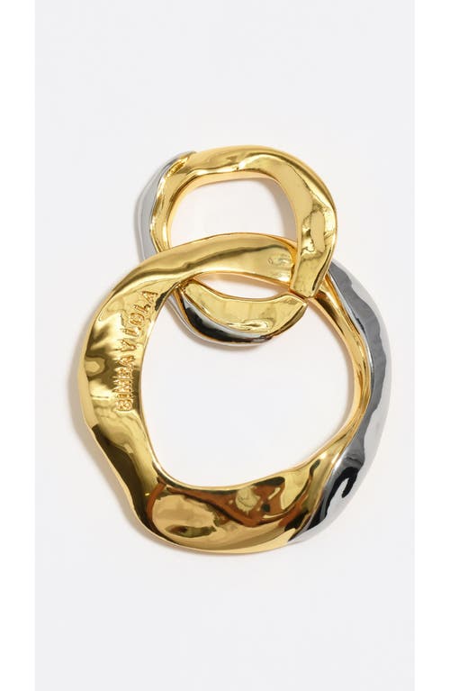Bimba Y Lola Two-tone Textured Earrings In Gold