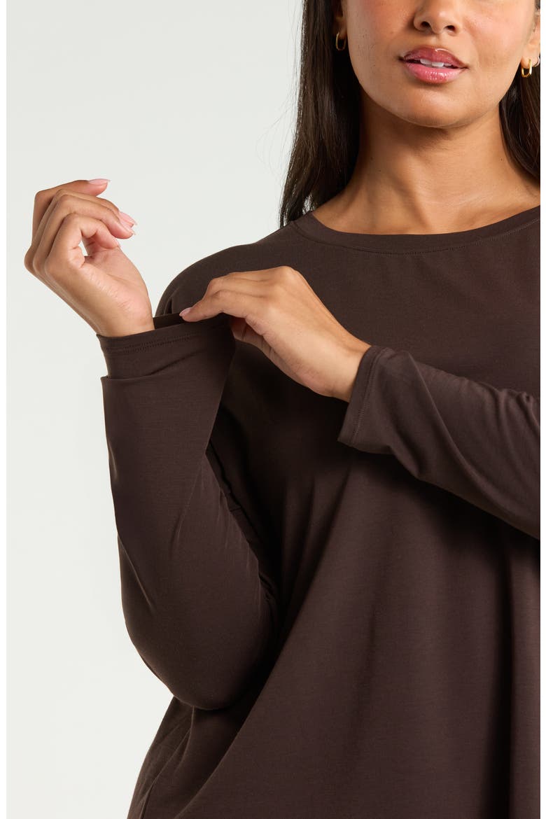 Breathe Long Sleeve Performance T-Shirt, Alternate, color, BROWN MOLE