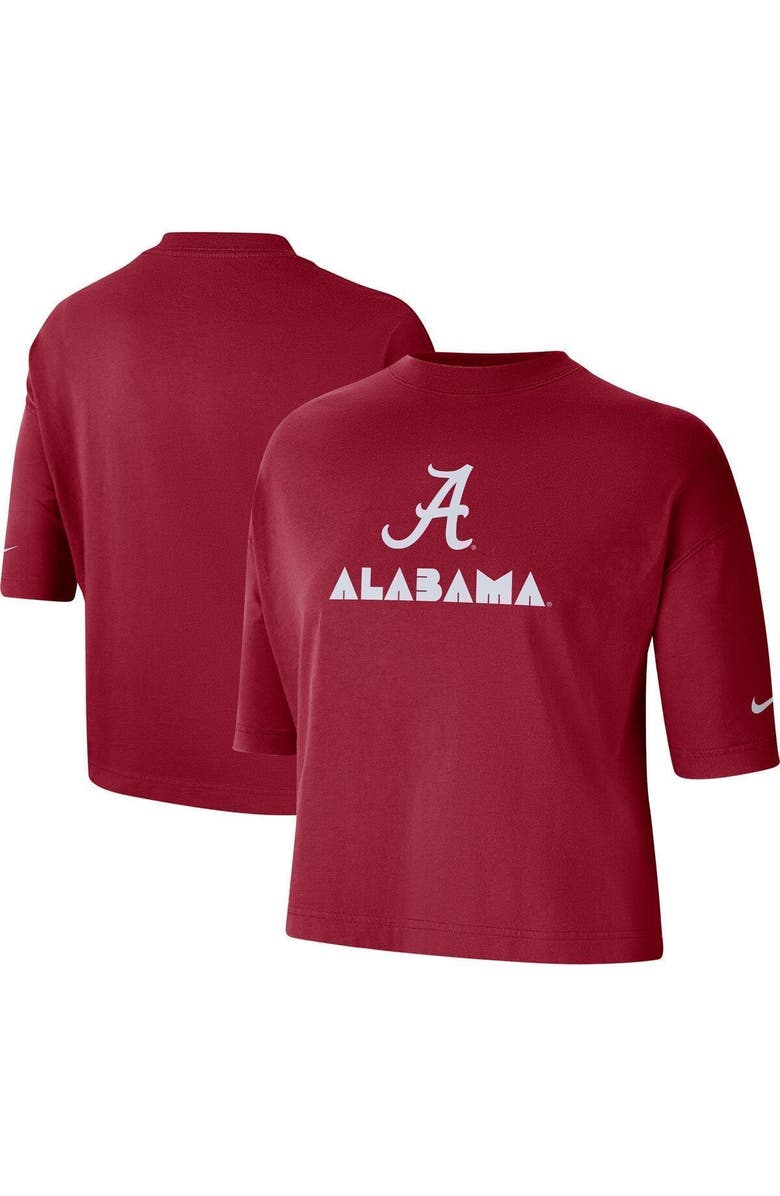Nike Women's Nike Crimson Alabama Crimson Tide Crop Performance T-Shirt, Alternate, color, 