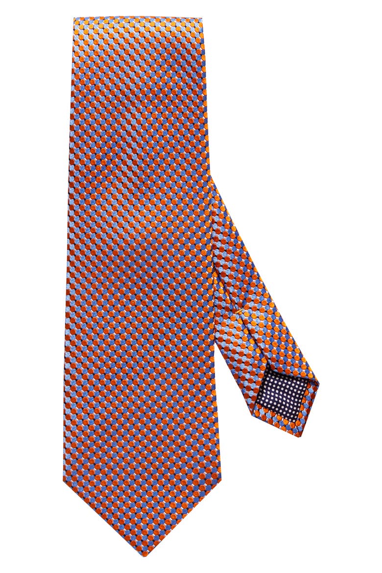 Microdot Silk Tie, Main, color, YELLOW/ORANGE