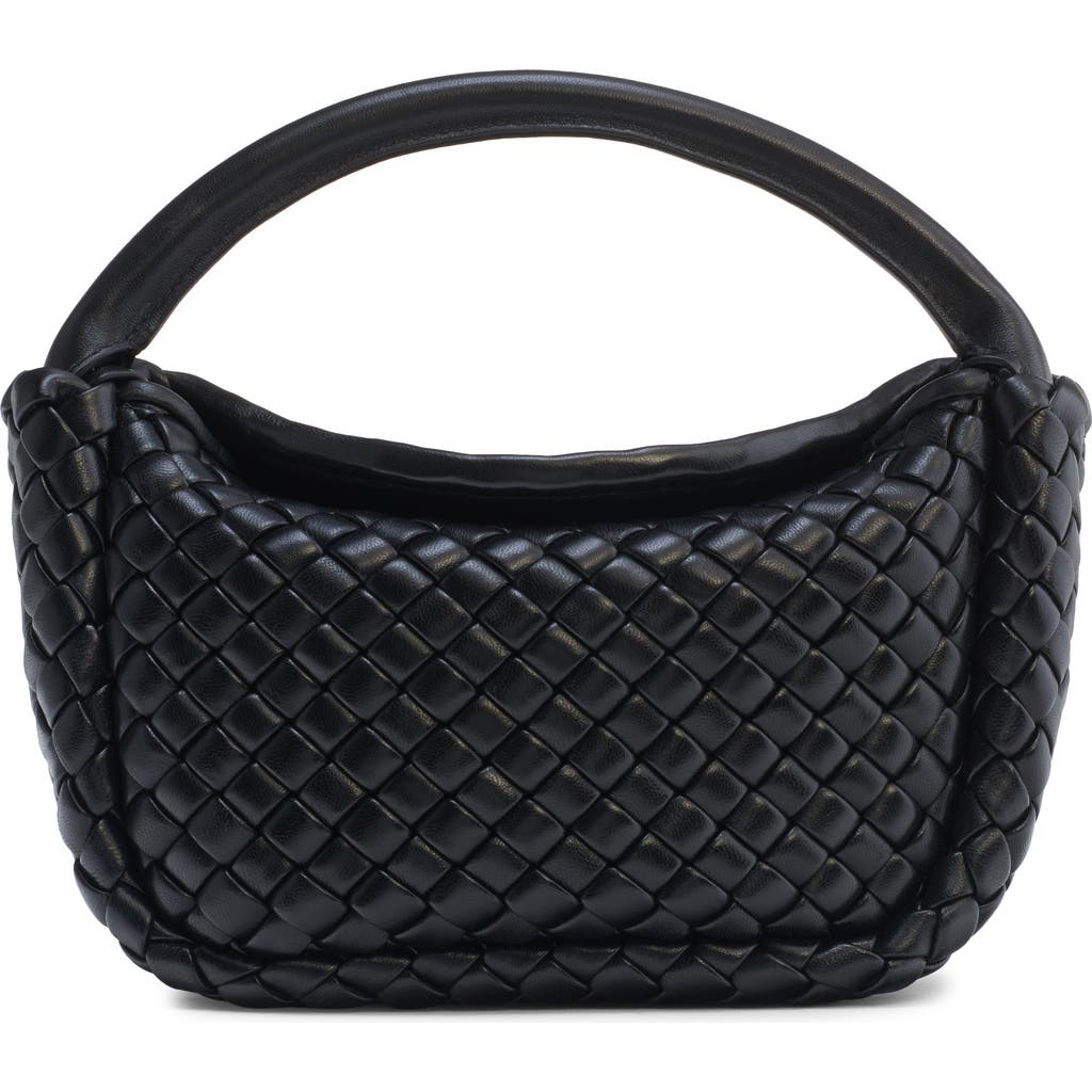 Bottega Veneta Cobble Intrecciato Mini Leather Tote Bag In 黑色