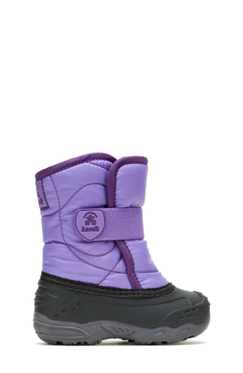 Kamik Kids' Snowbug 5 Waterproof Faux Fur Lined Boot In Paisley Purple