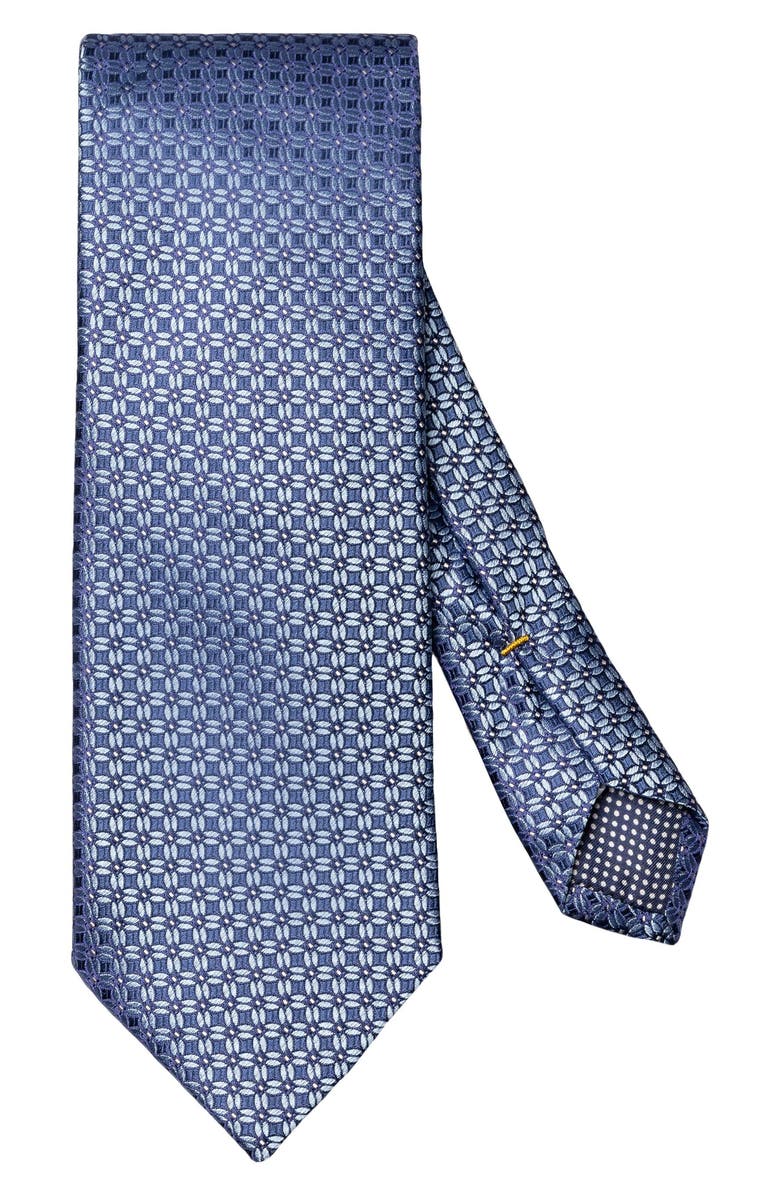 Eton Floral Geometric Silk Tie, Main, color,