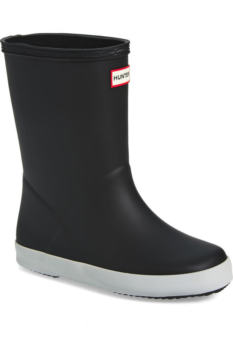 Hunter Kids' First Classic Rain Boot, Main, color, Black 003