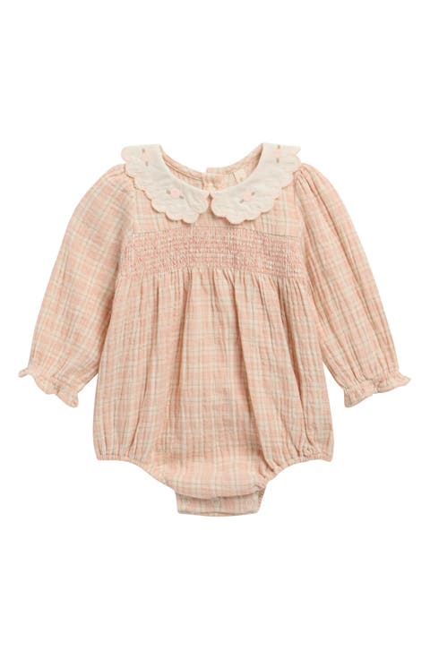 Callie Embroidered Collar Romper (Baby)