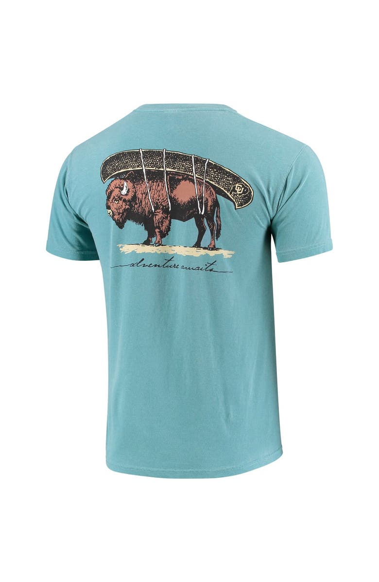 IMAGE ONE Men's Blue Colorado Buffaloes Canoe Local Comfort Colors T-Shirt, Alternate, color, 