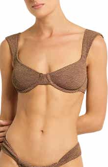 bond-eye Georgia Metallic Underwire Balconette Bikini Top