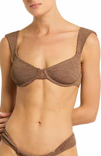 bond-eye Georgia Metallic Underwire Balconette Bikini Top
