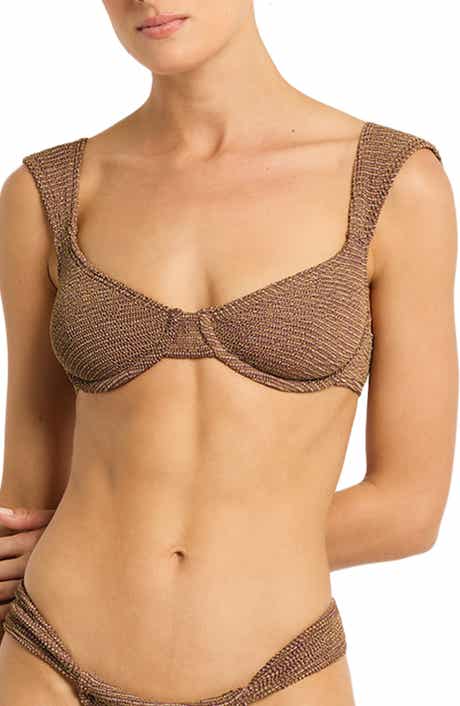 bond-eye Georgia Metallic Underwire Balconette Bikini Top