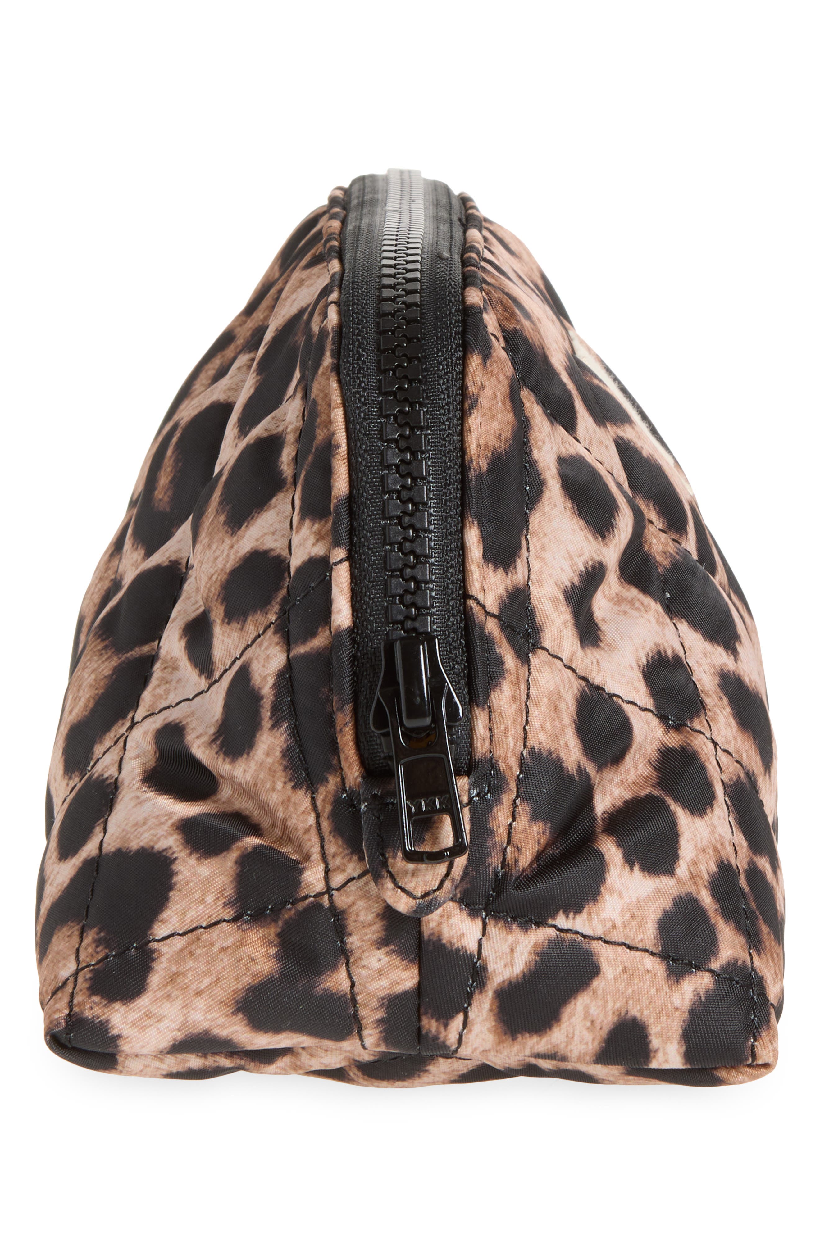 Georgette Leopard Print Cosmetic Pouch, Alternate, color, BRUSHED LEOPARD