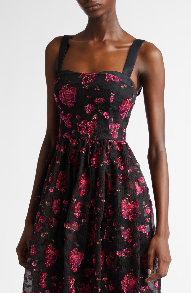 Erdem Floral Fil Coupé Cocktail Dress, Alternate, color, 