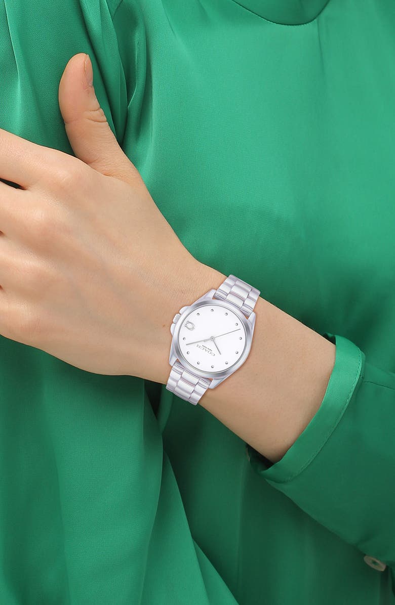 COACH Greyson Ceramic Bracelet Watch, 36mm, Alternate, color,