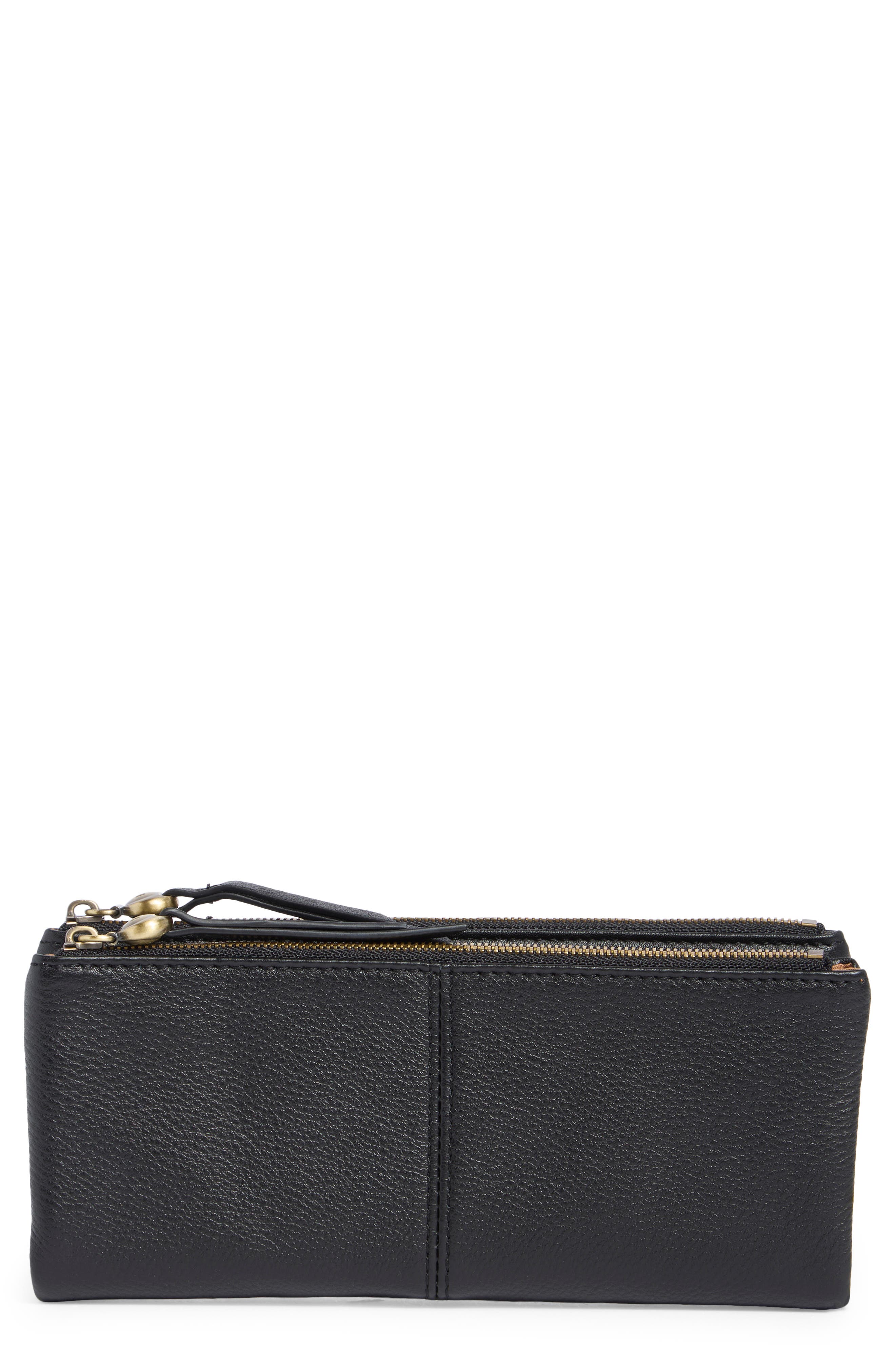 HOBO Keen Large Zip Top Leather Wallet