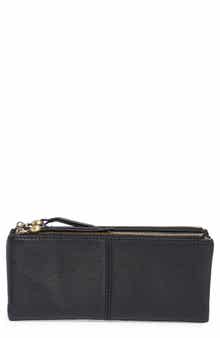 HOBO Keen Large Zip Top Leather Wallet