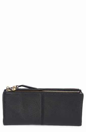 HOBO Keen Large Zip Top Leather Wallet