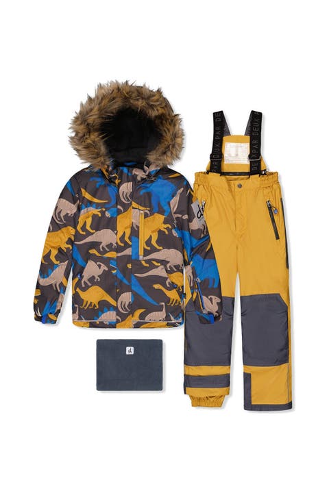 Play Dinosaur Jacket & Reinforced Pants Two Piece Snowsuit
