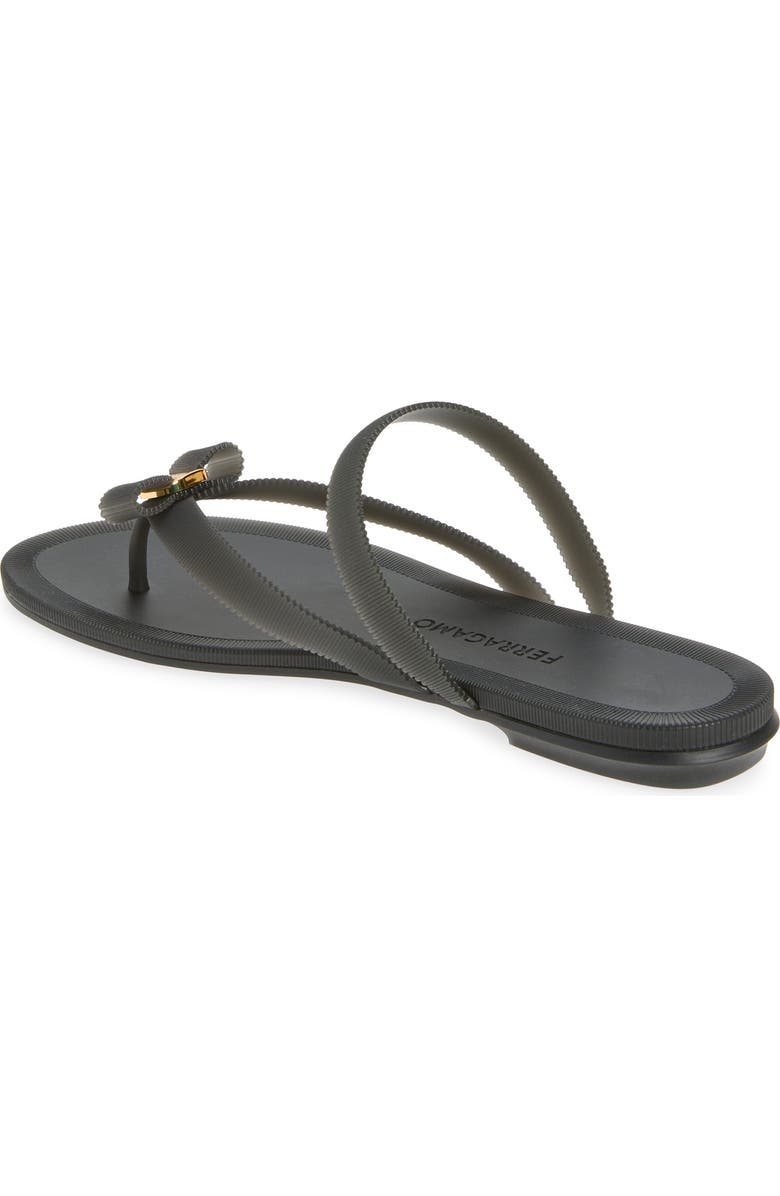 FERRAGAMO Vara Bow Jelly Sandal, Alternate, color, Nero Nero Giove