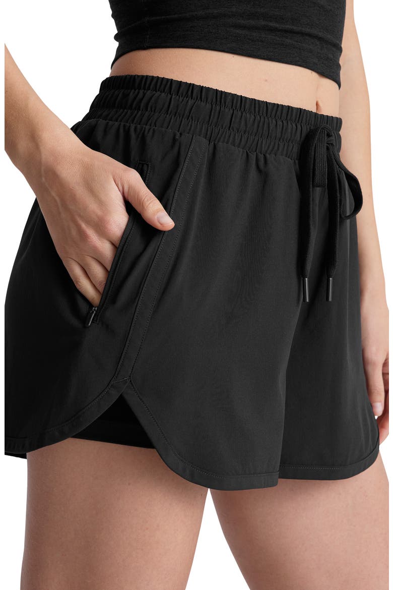 Tie Waist Course Shorts, Alternate, color, TRUE BLACK