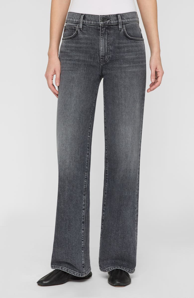 Lafayette 148 New York Wyckoff Stretch Denim Wide Leg Jeans, Main, color, Washed Slate