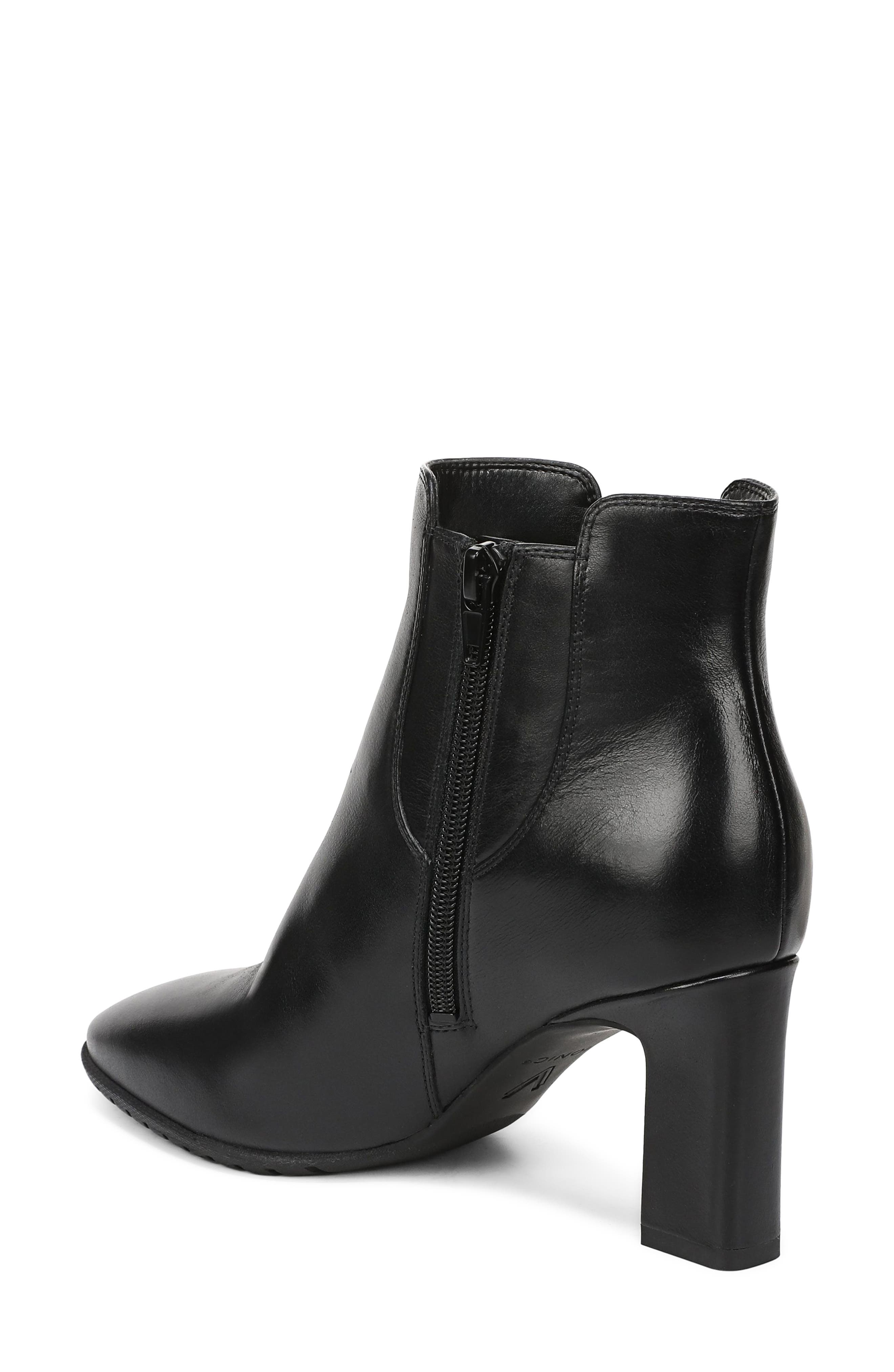 Anastacia Leather Bootie, Alternate, color, BLACK LEATHER