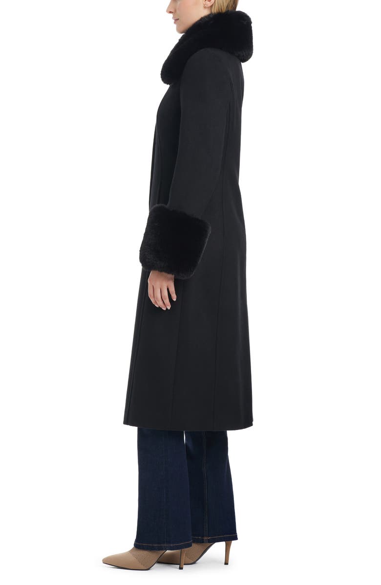 Vince Camuto Wool Blend Coat with Removable Faux Fur Collar and Cuffs, Alternate, color,