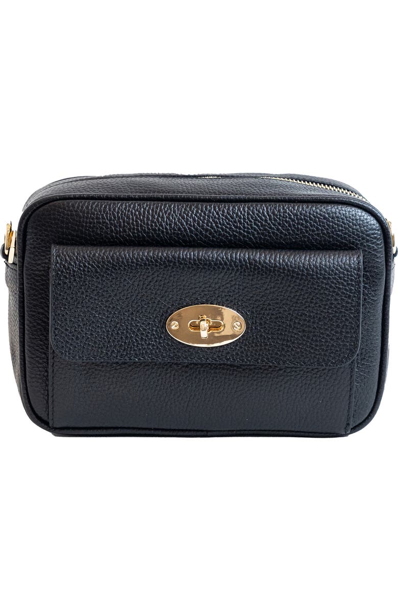 Persaman New York Leather Camera Crossbody Bag, Main, color,