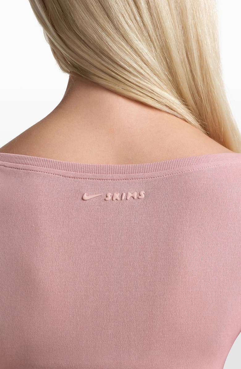 NikeSKIMS Long Sleeve Stretch Knit Wrap Top, Alternate, color, Himalayan