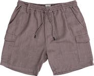 BURNSIDE Cotton & Linen Blend Cargo Shorts