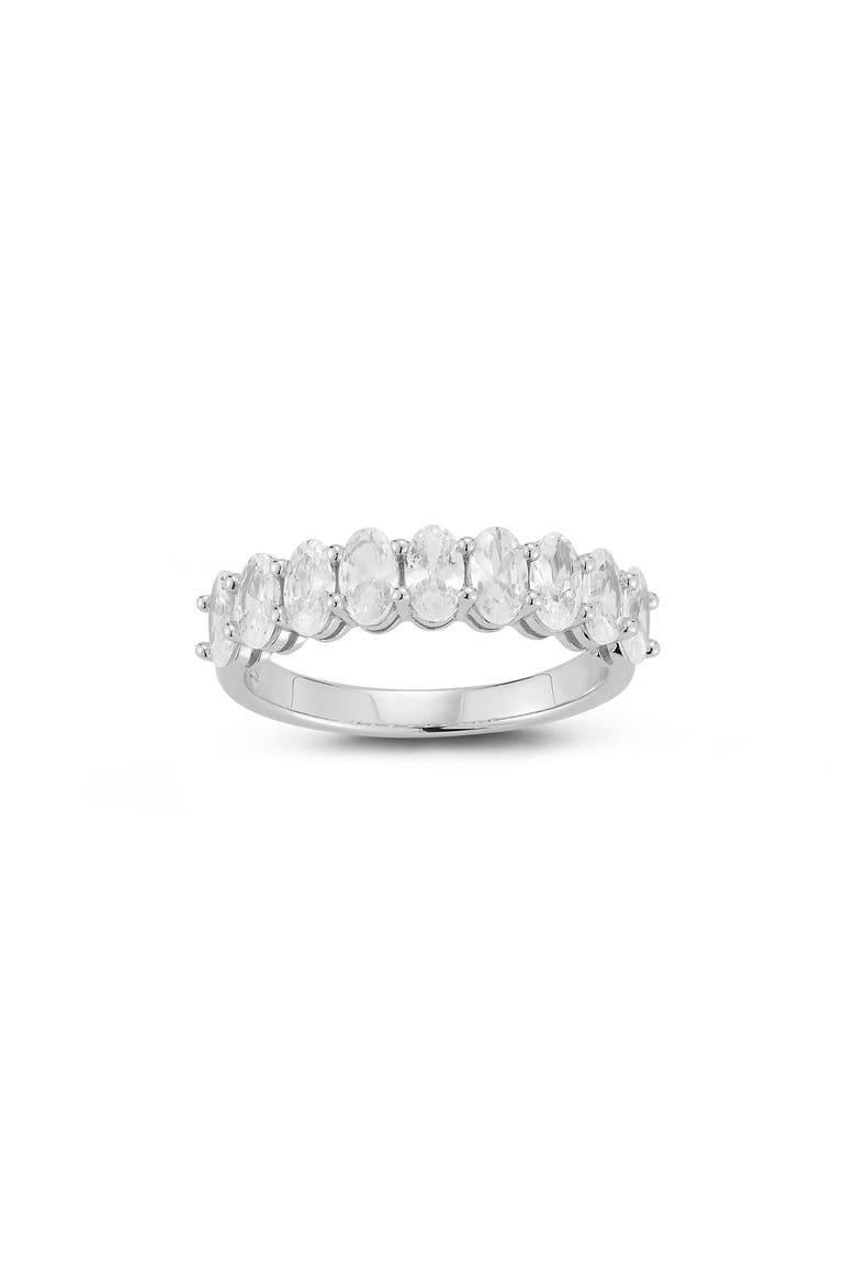 Oval Cubic Zirconia Ring, Main, color, SILVER
