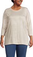Lands' End 3/4 Sleeve Cotton Supima Tunic