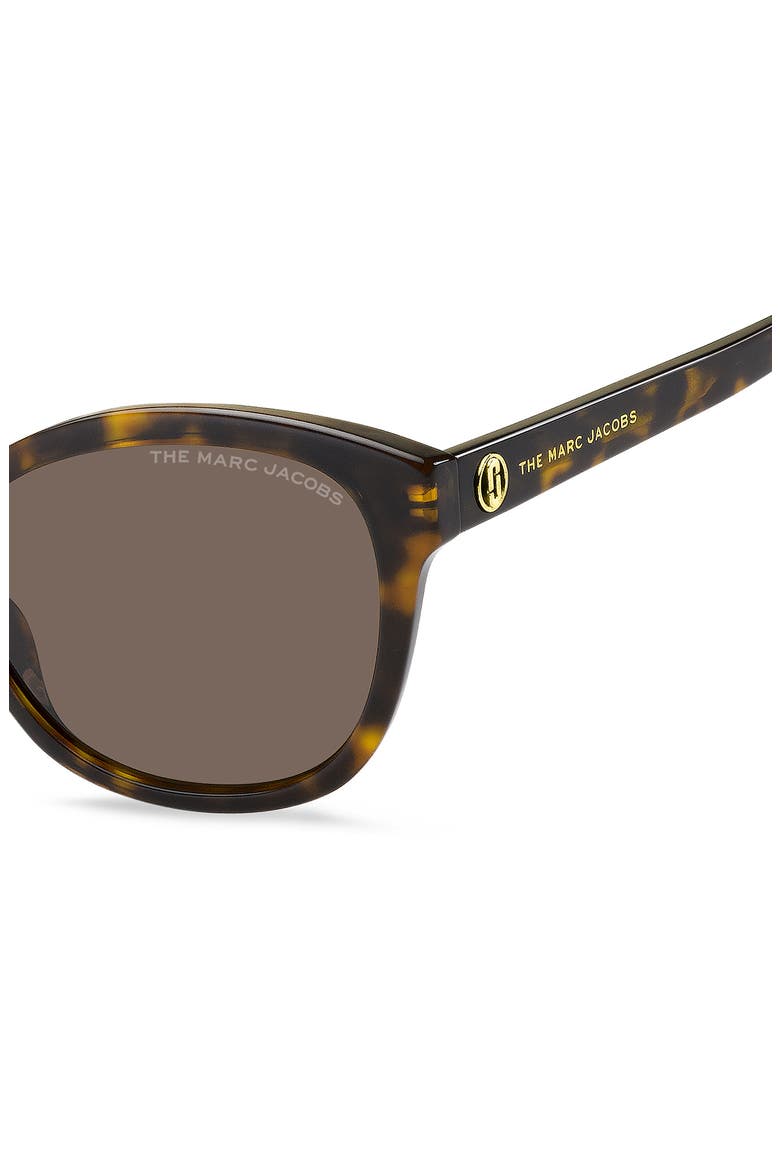 55mm Round Sunglasses, Alternate, color, HAVANA / BROWN