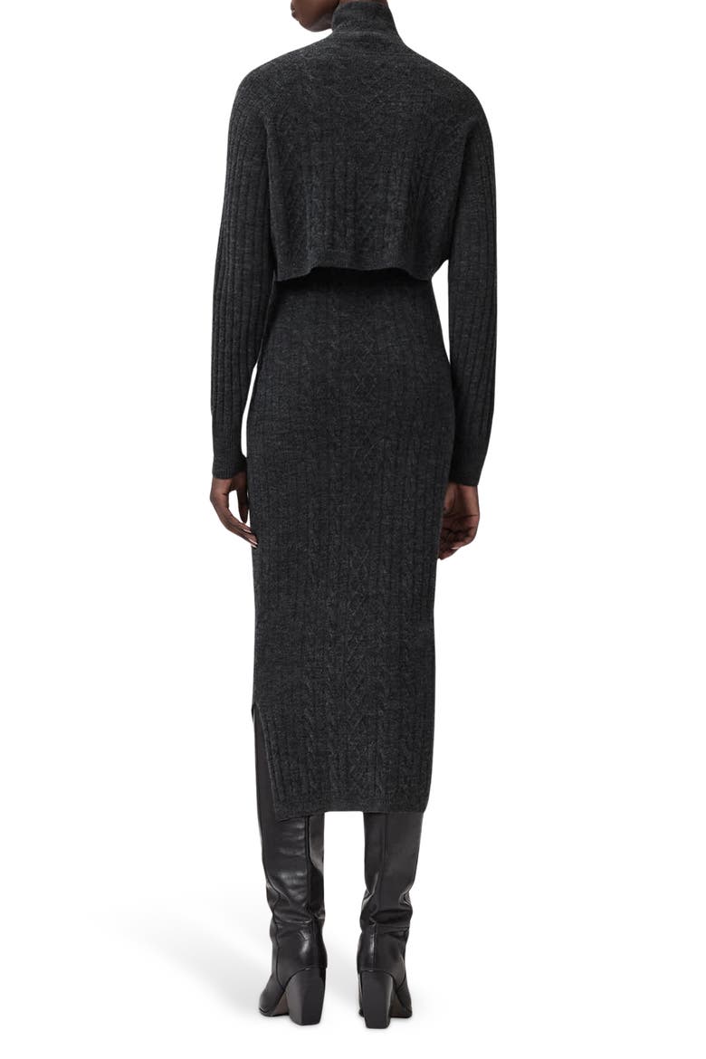 Sabine Cardigan & Dress, Alternate, color, CHARCOAL GREY