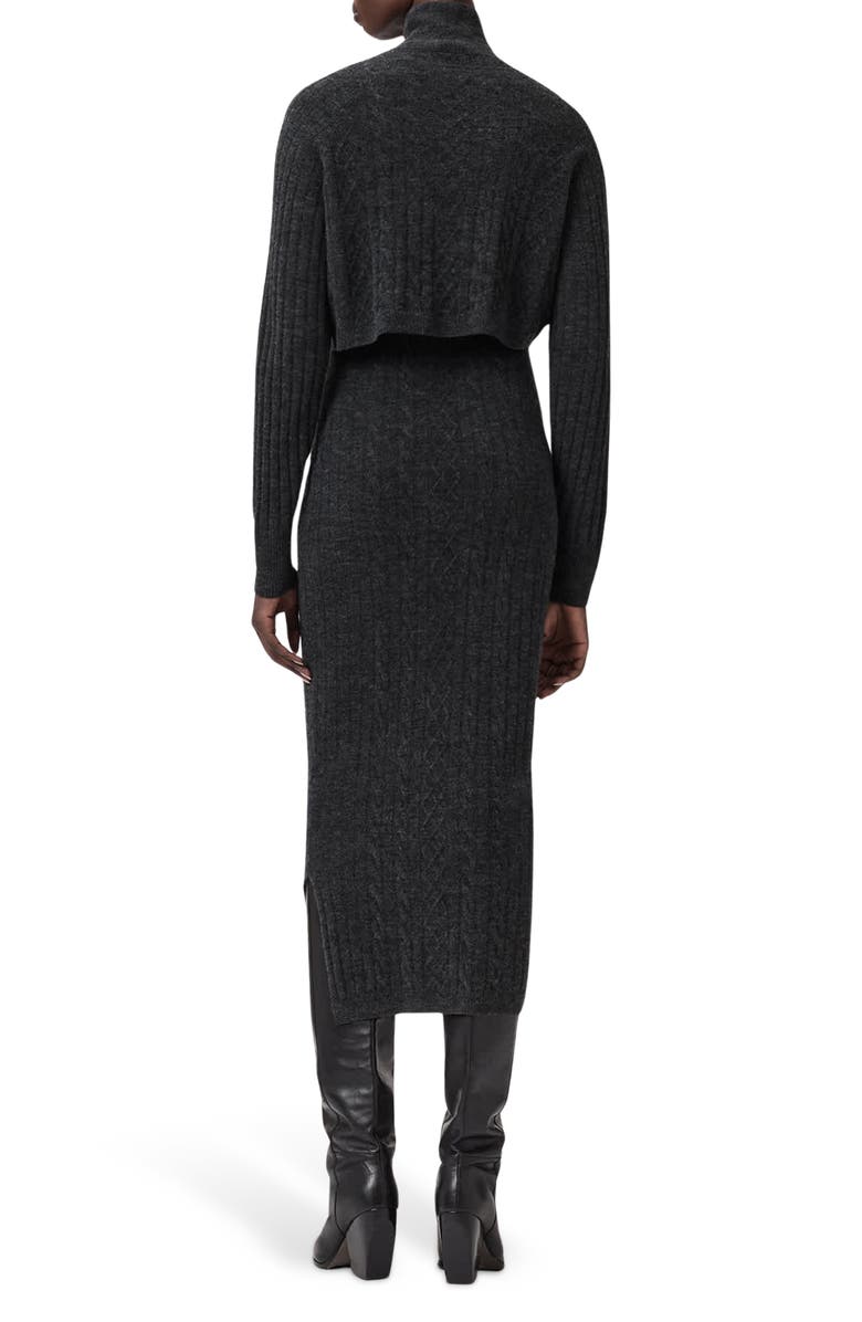AllSaints Sabine Cardigan & Dress, Alternate, color,