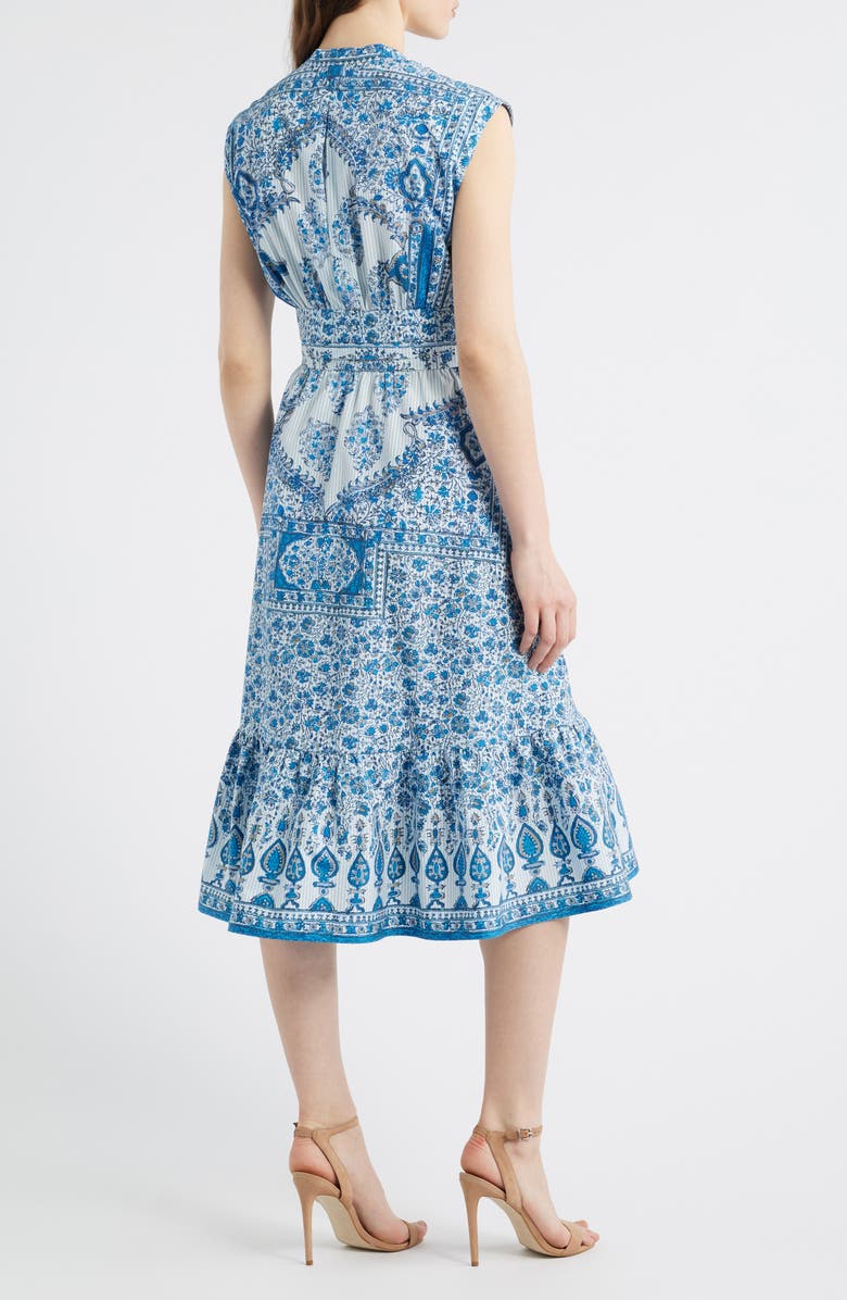 KOBI HALPERIN Ali Print Tie Waist Dress, Alternate, color, Ivory Multi