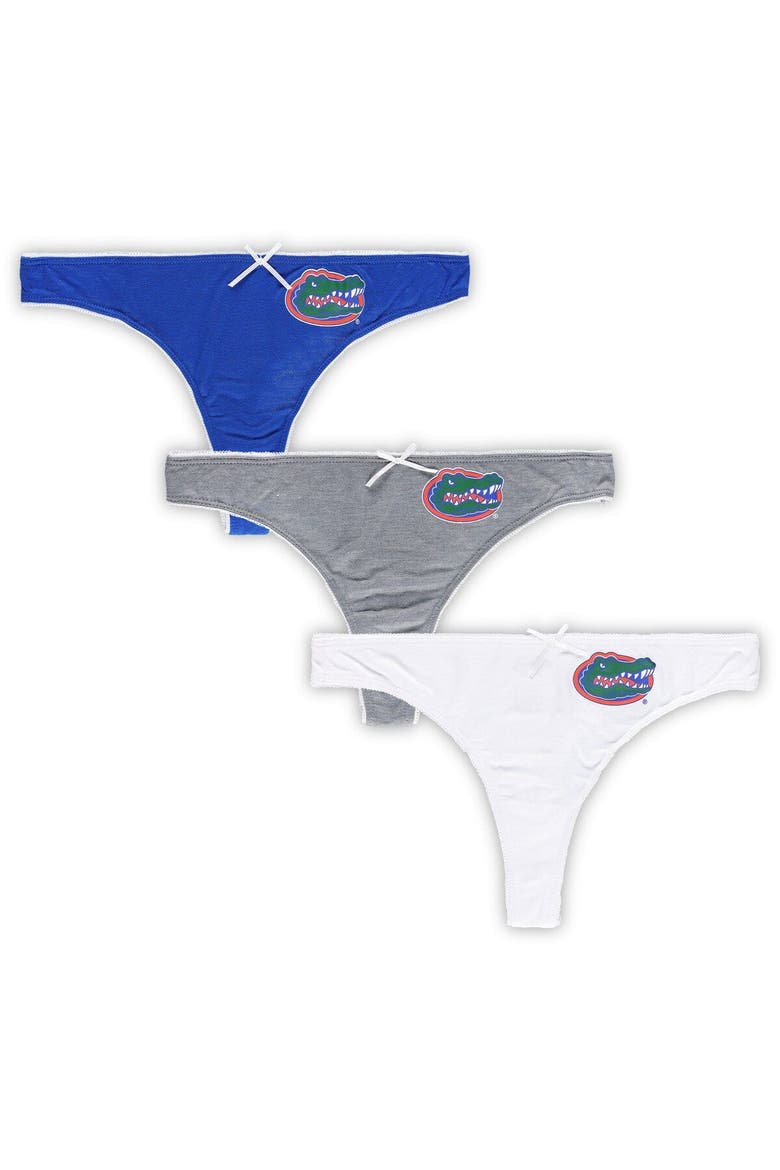 Women's Concepts Sport Florida Gators Badge 3-Pack Thong Set, Main, color, Royal