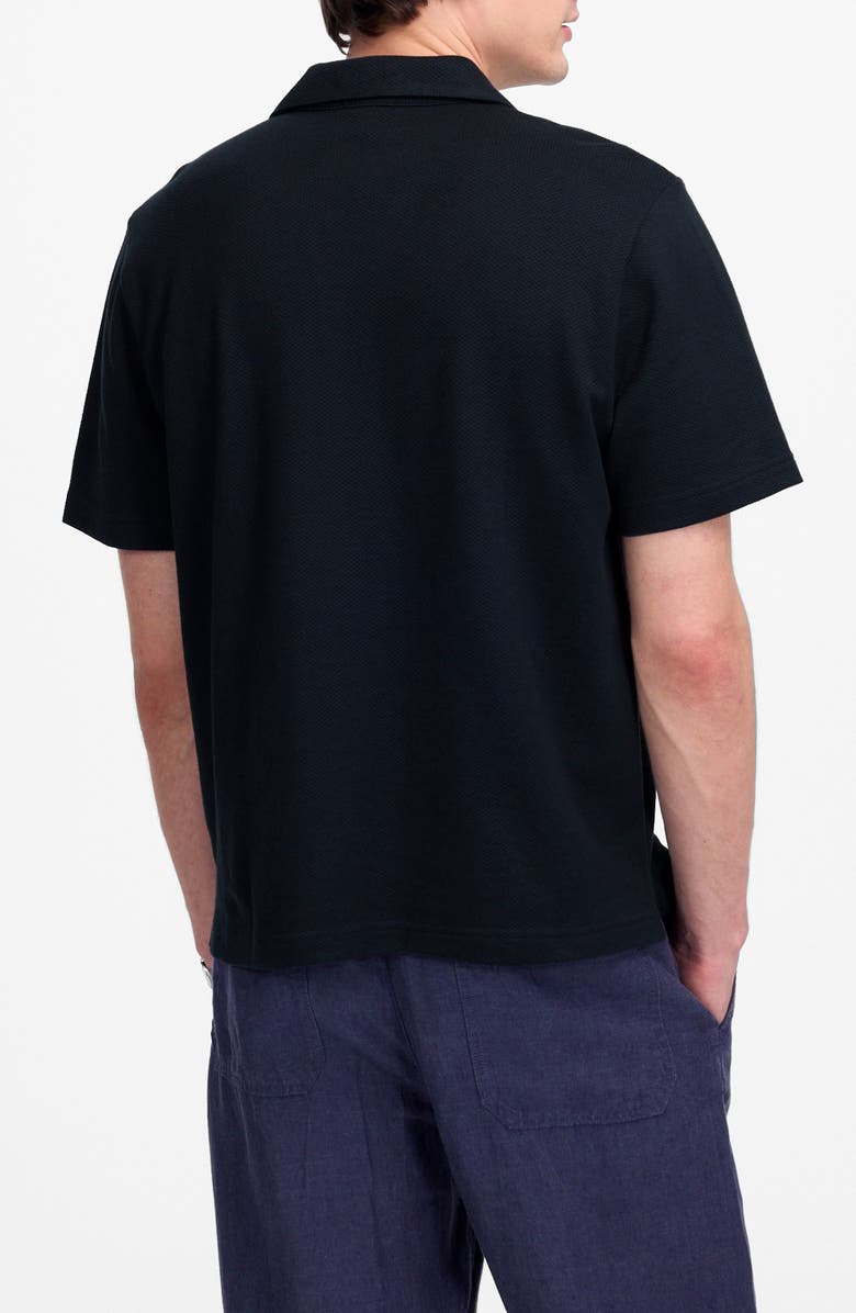 Madewell Johnny Collar Heavyweight Mesh Polo, Alternate, color, Dark Navy