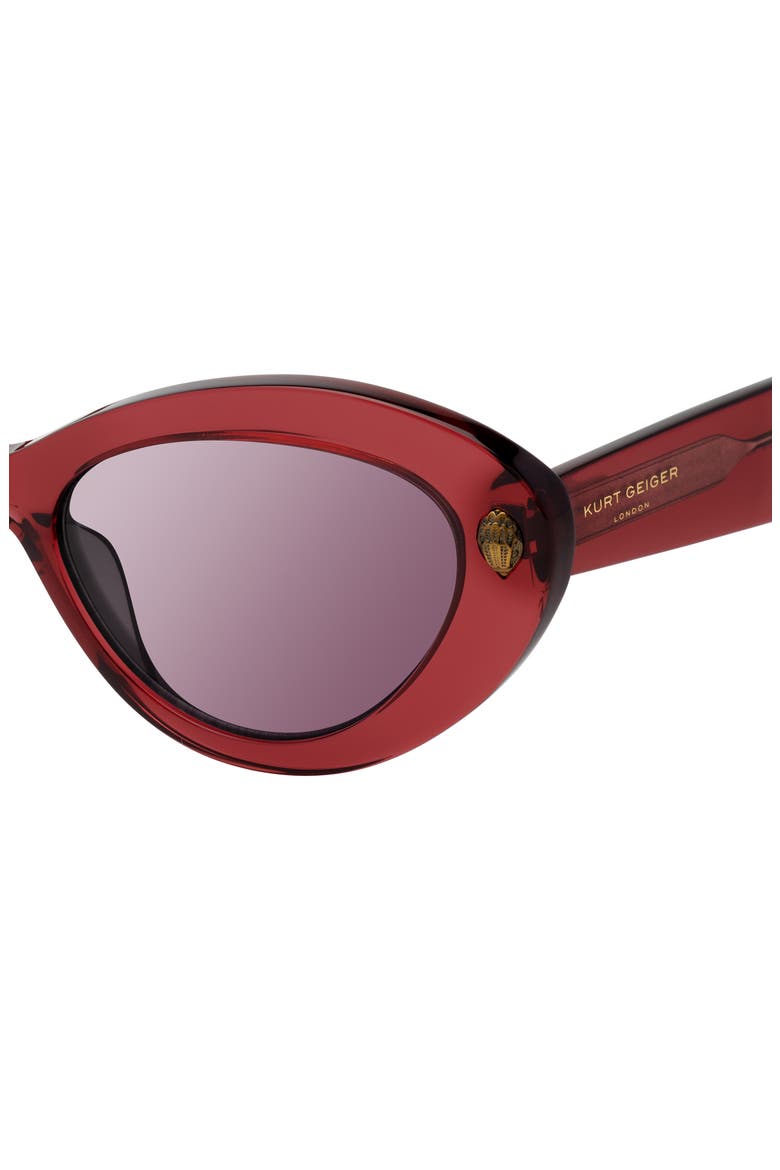 52mm Cat Eye Sunglasses, Alternate, color, RED