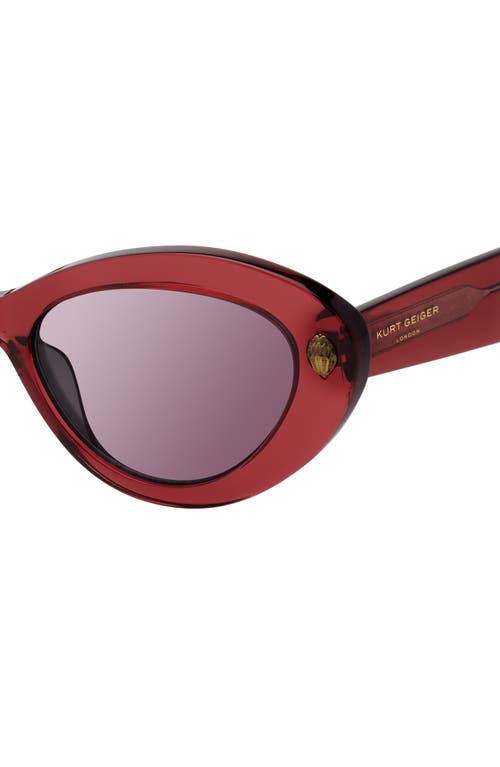 Kurt Geiger London 52mm Cat Eye Sunglasses In Red