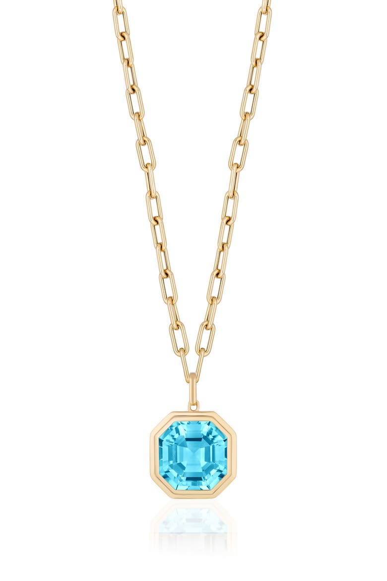 Manhattan Pendant Necklace, Main, color, PALE BLUE
