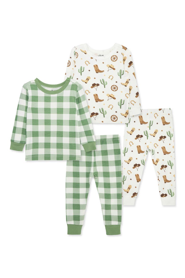 Little Me Cowboy Theme 2-Pack Stretch Viscose Pajama Set | Nordstromrack