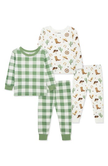 Little Me Assorted 2-pack Cowboy Print Fitted Two-piece Pajamas In Multi