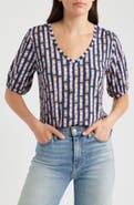 NZT by NIC+ZOE Reef Stripe Cotton & Modal Top